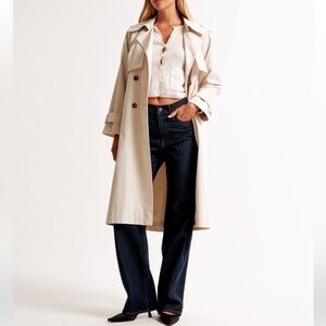 Abercrombie high rise loose jeans dark rinse